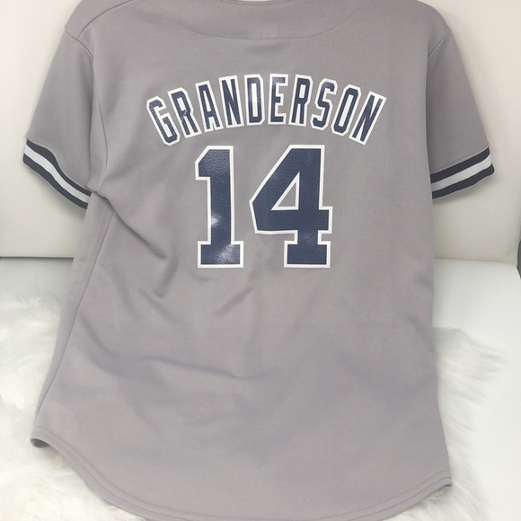 majestic MLB New York Yankees Curtis Granderson #14 jersey Kid Large made in USA - Picture 10 of 10